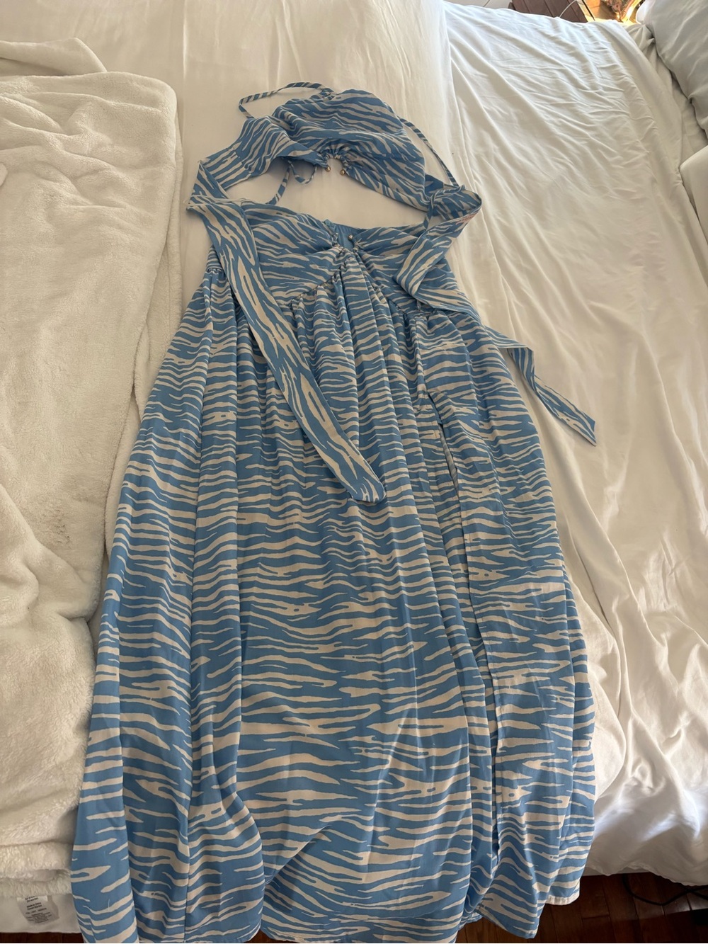 Hello Molly Blue and White Zebra Print Skirt Set